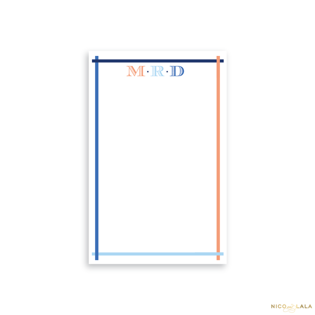 Blue Windowpane Notepad