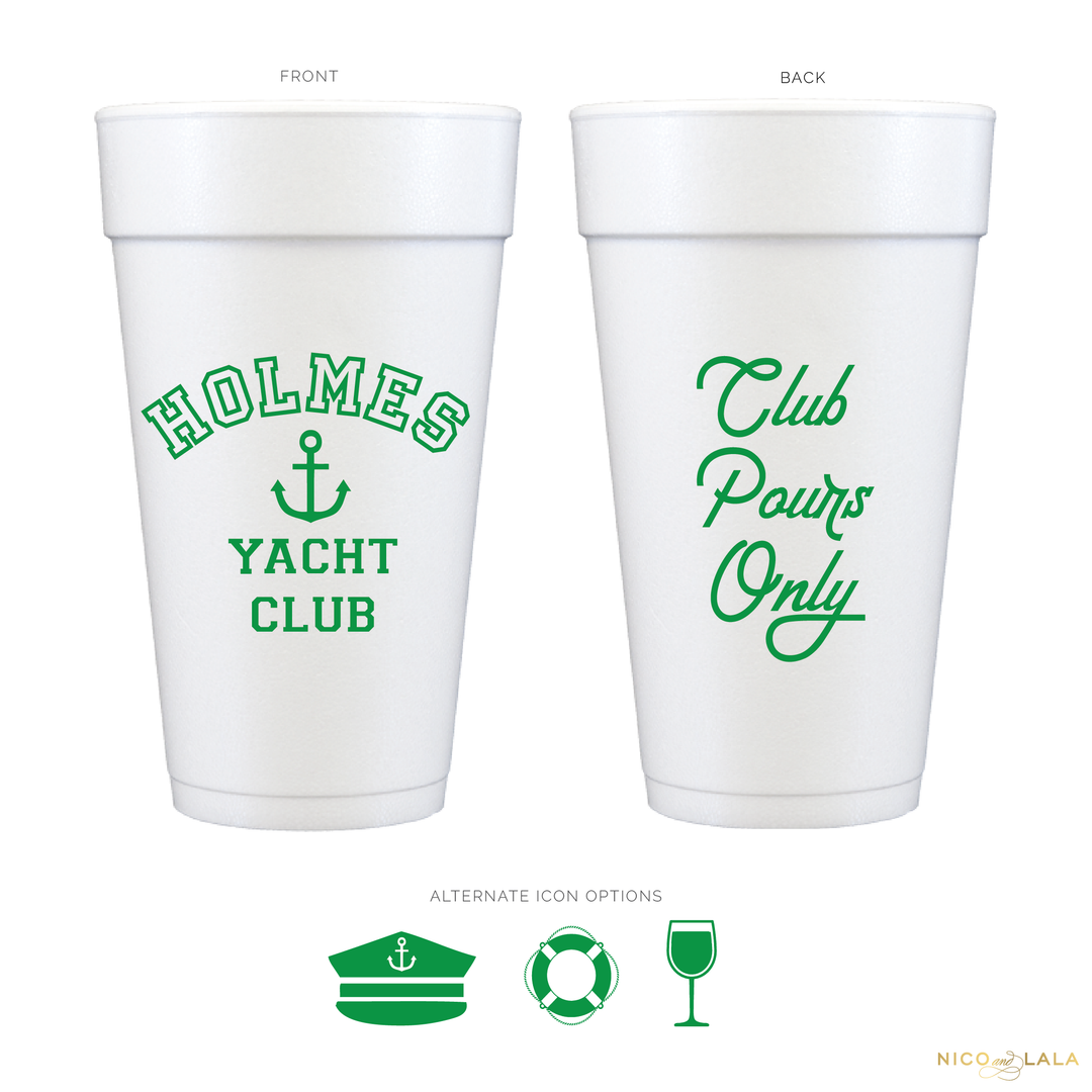 Yacht Club Foam Cups