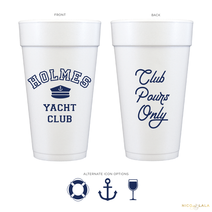 Yacht Club Foam Cups