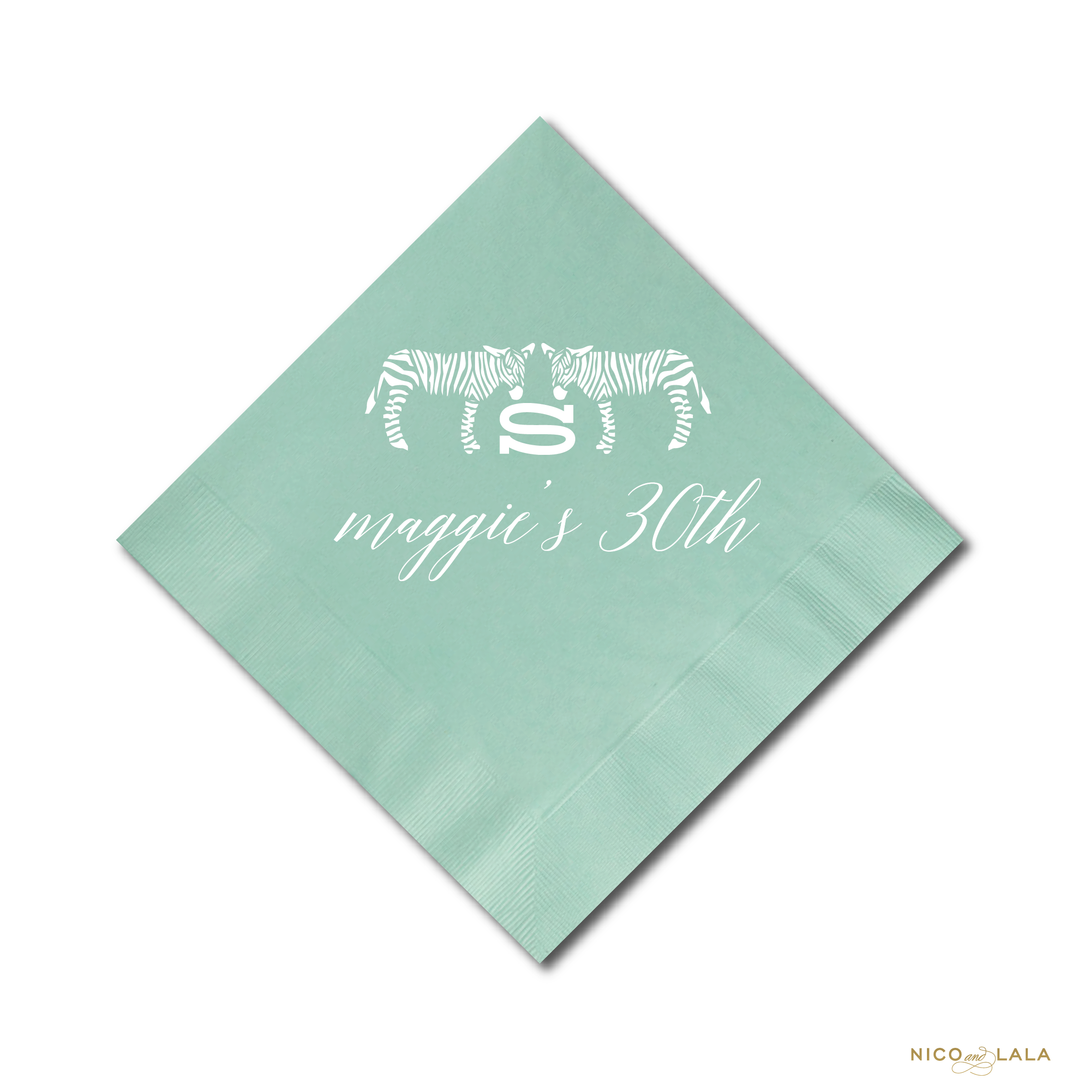 Chic Zebra Party Napkins