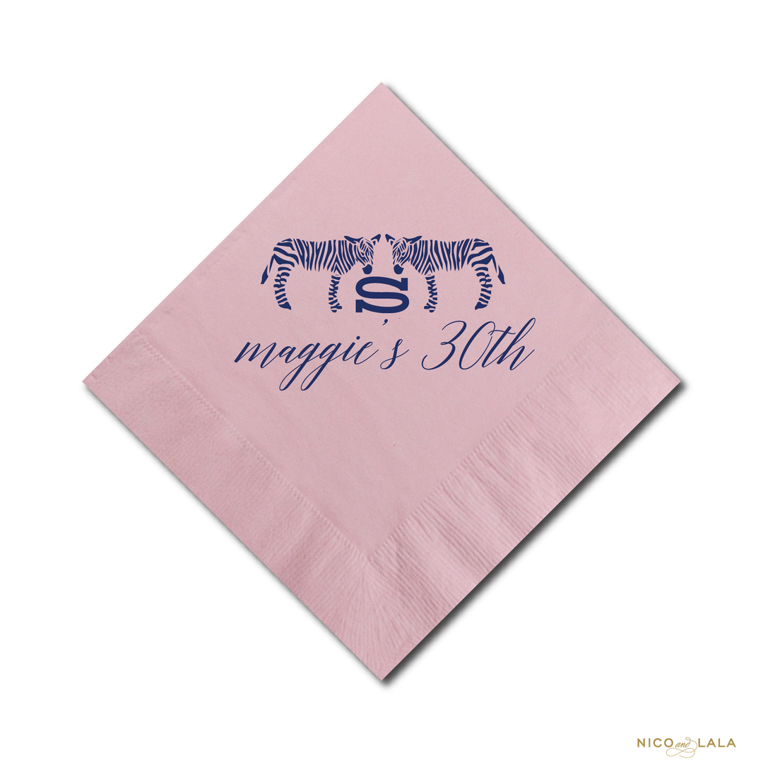 Chic Zebra Party Napkins