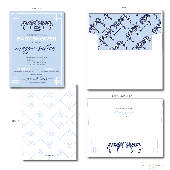 Chic Zebra Invitations